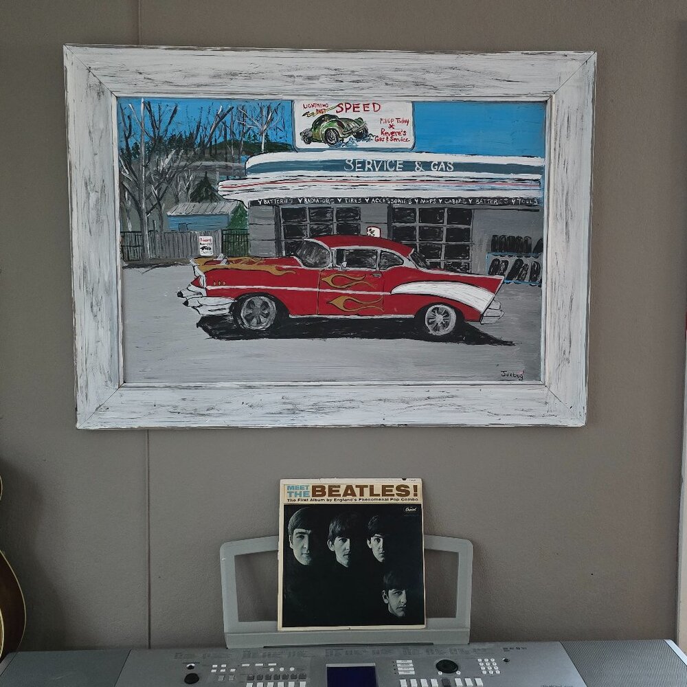 Large Acrylic Painting  "Car at Dollywood"